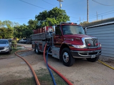 fire truck with hose